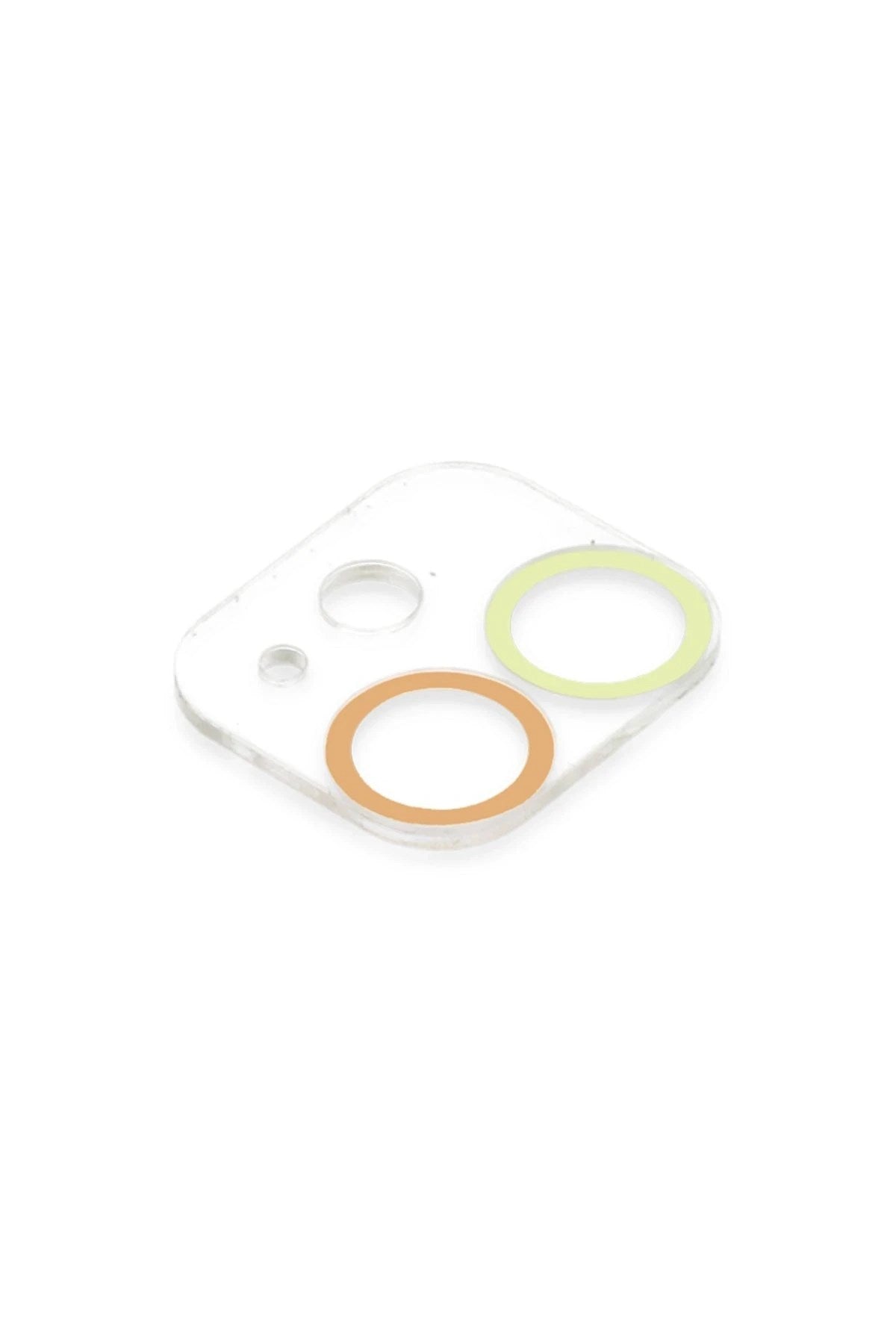 Mey İthalat® iPhone 11 Renkli Kamera Lens Koruma Cam - Sarı-Turuncu