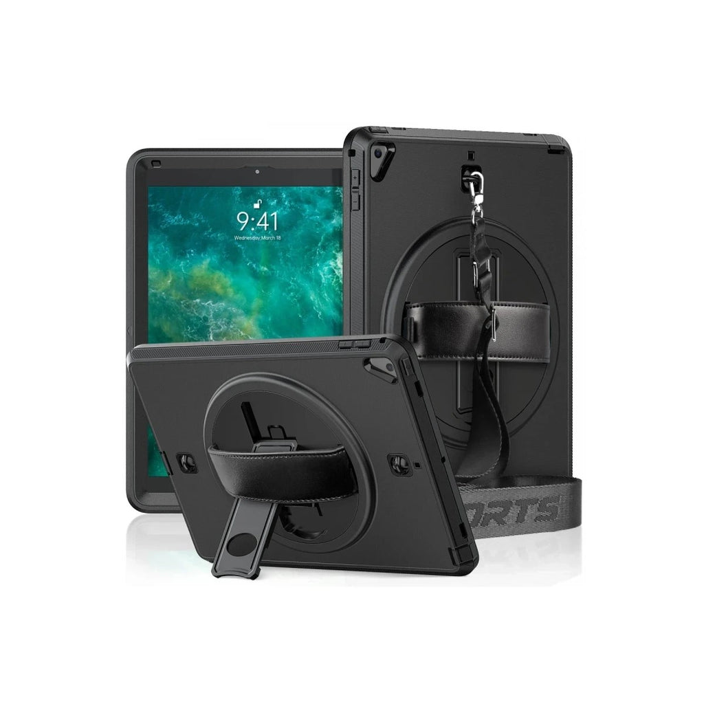 Mey İthalat® iPad 5 Air 9.7 Kılıf Strap-C Otterbox Tablet Kapak - Siyah