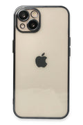 Mey İthalat® iPhone 14 Kılıf Lensli Silikon - Siyah