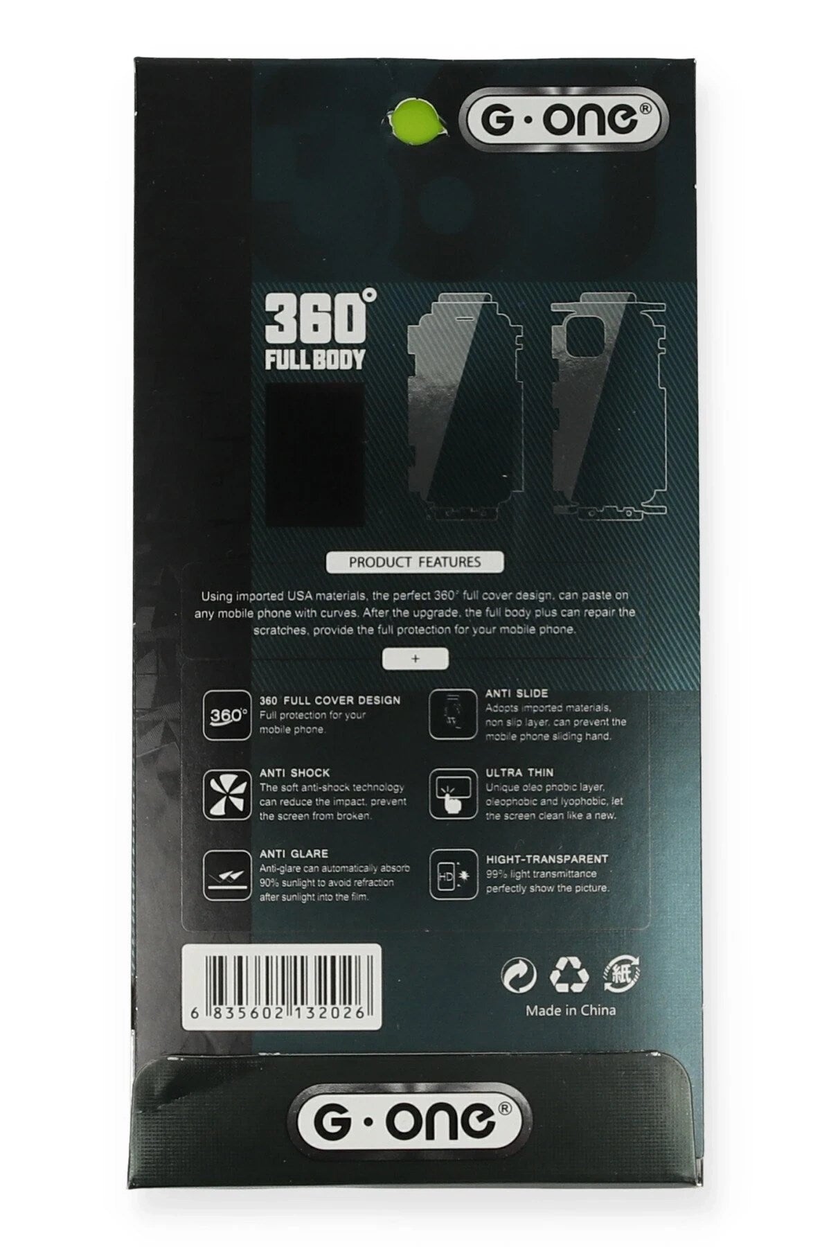 Mey İthalat® iPhone 12 Pro 360 Mat Full Body Arka Koruyucu