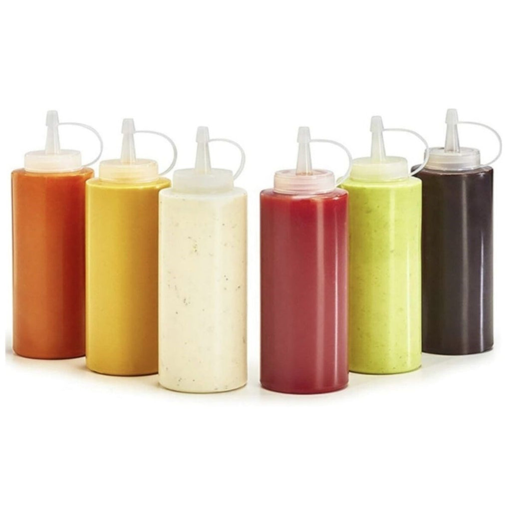 Şeffaf Kapaklı Sızdırmaz Yağlık Sosluk Şişesi Plastik Yağdanlık 400 ml AP-9028
