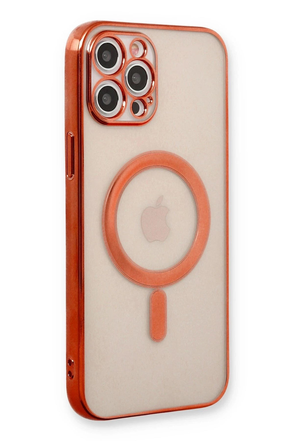 Mey İthalat® iPhone 12 Pro Kılıf Magneticsafe Lazer Silikon - Kırmızı