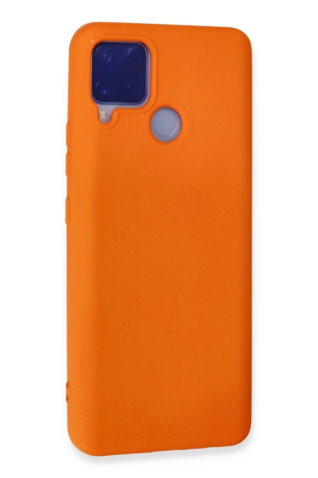 Mey İthalat® Realme C15 Kılıf Nano içi Kadife Silikon - Turuncu