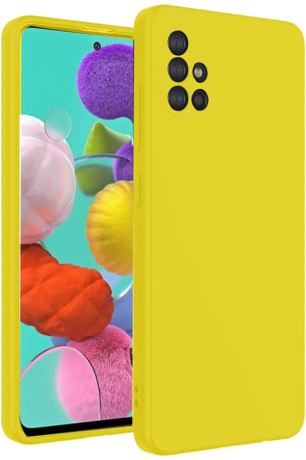 Mey İthalat® Samsung Galaxy A31 Kılıf Nano içi Kadife Silikon - Sarı
