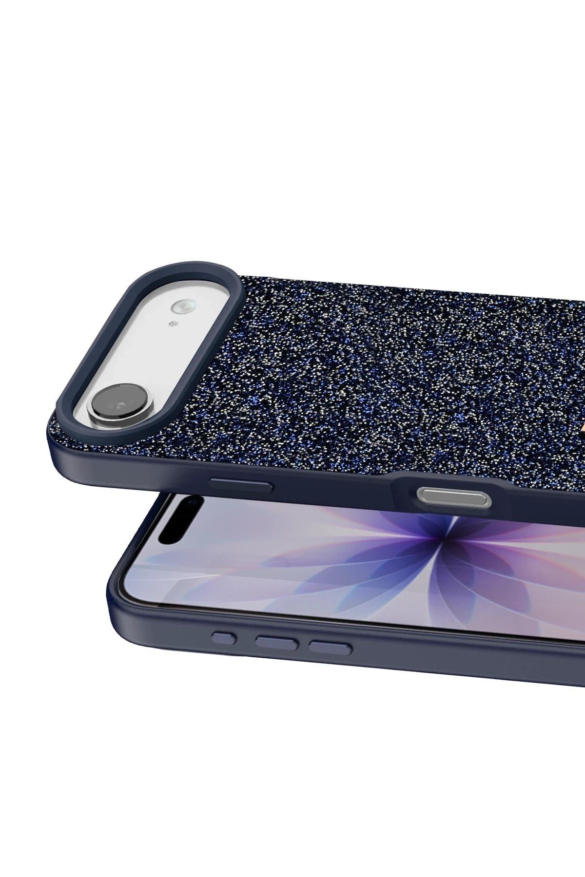Mey İthalat® iPhone 17 Air Bright Simli Kapak - Mavi