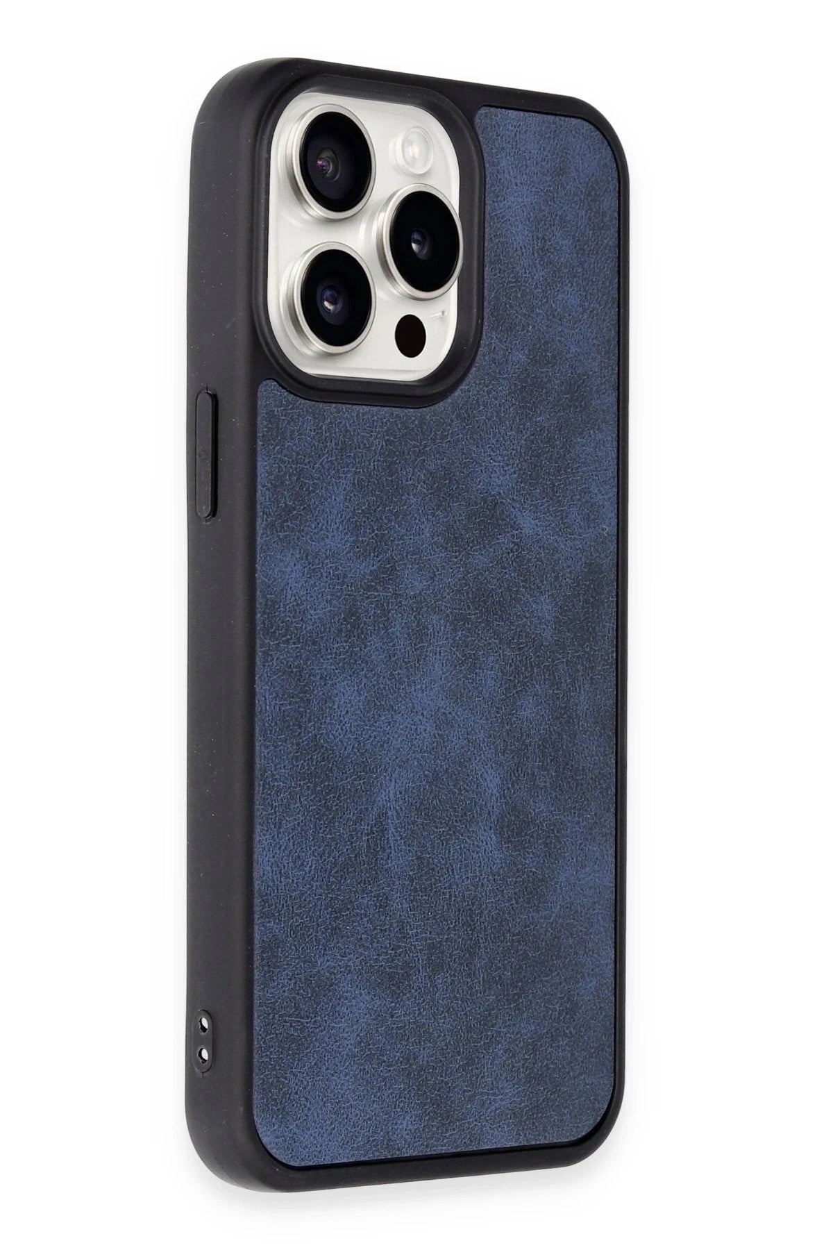 Mey İthalat® iPhone 14 Pro Max Kılıf Aras Deri Kapak - Lacivert