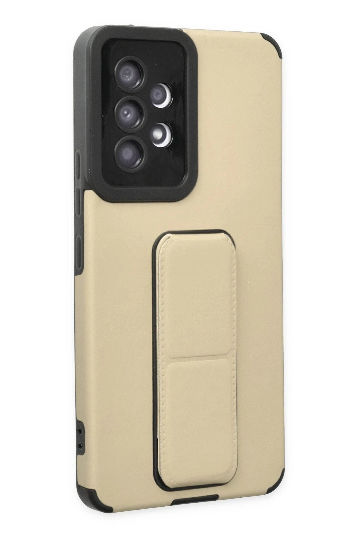 Mey İthalat® Samsung Galaxy A53 5G Kılıf Mega Standlı Silikon - Gold