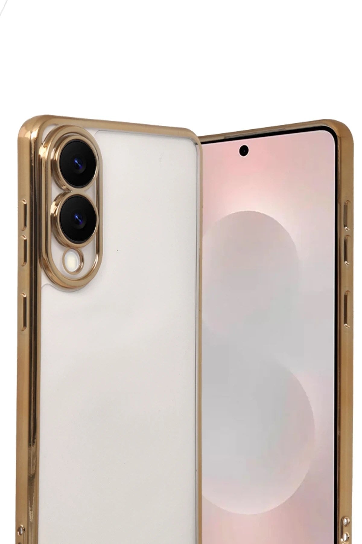 Mey İthalat® Samsung Galaxy S25 Edge Lensli Silikon - Gold