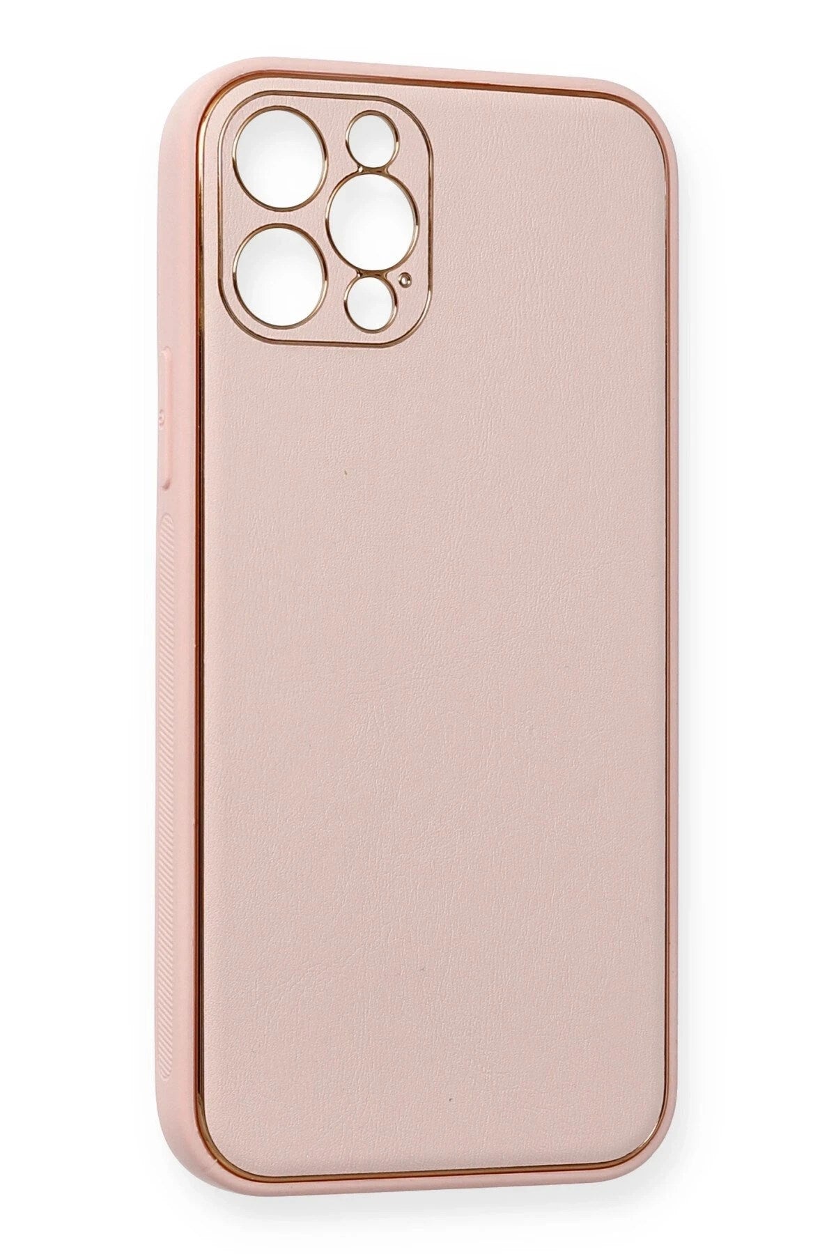 Mey İthalat® iPhone 12 Pro Kılıf Coco Deri Silikon Kapak - Pembe