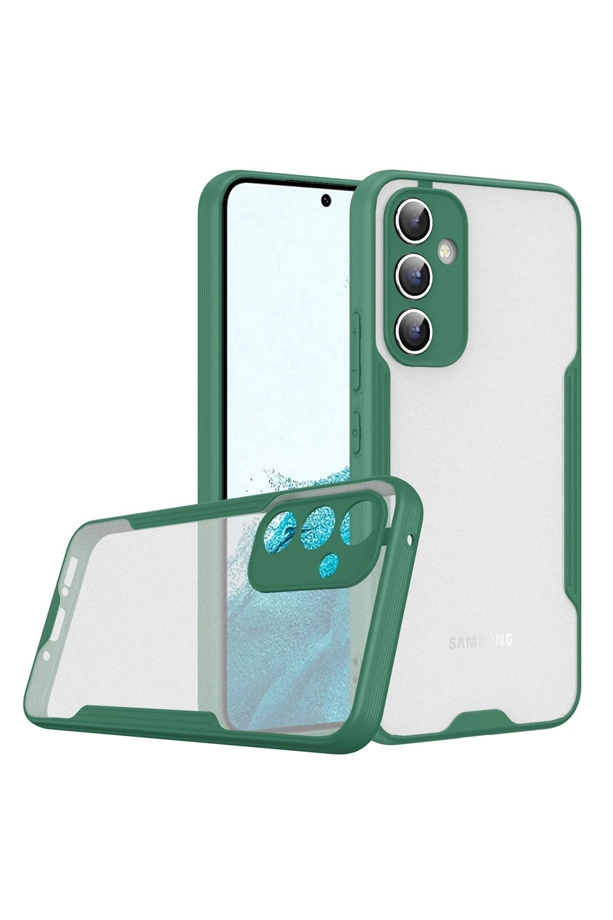 Mey İthalat® Samsung Galaxy A14 4G Kılıf Platin Silikon - Yeşil
