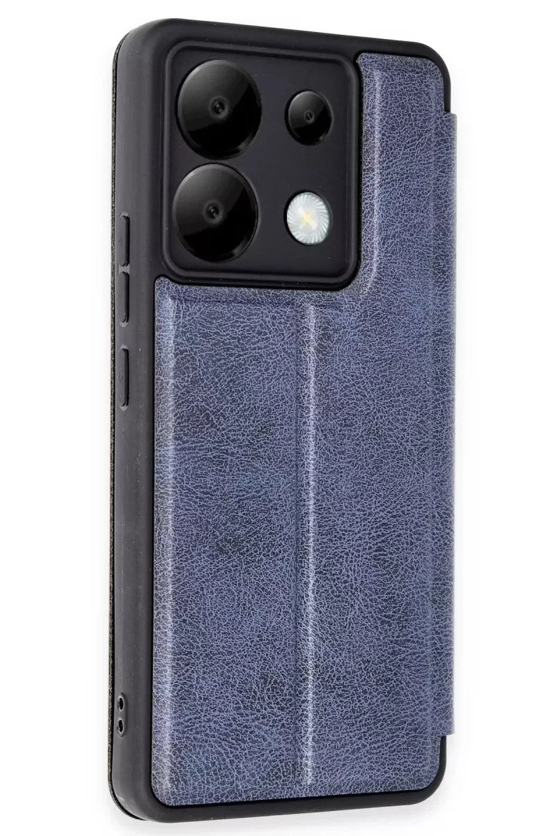 Mey İthalat® Redmi Note 13 Pro 5G Kılıf Flip Cover - Lacivert