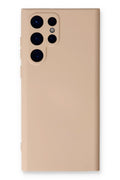 Mey İthalat® Samsung Galaxy S22 Ultra Kılıf Nano içi Kadife Silikon - Pudra