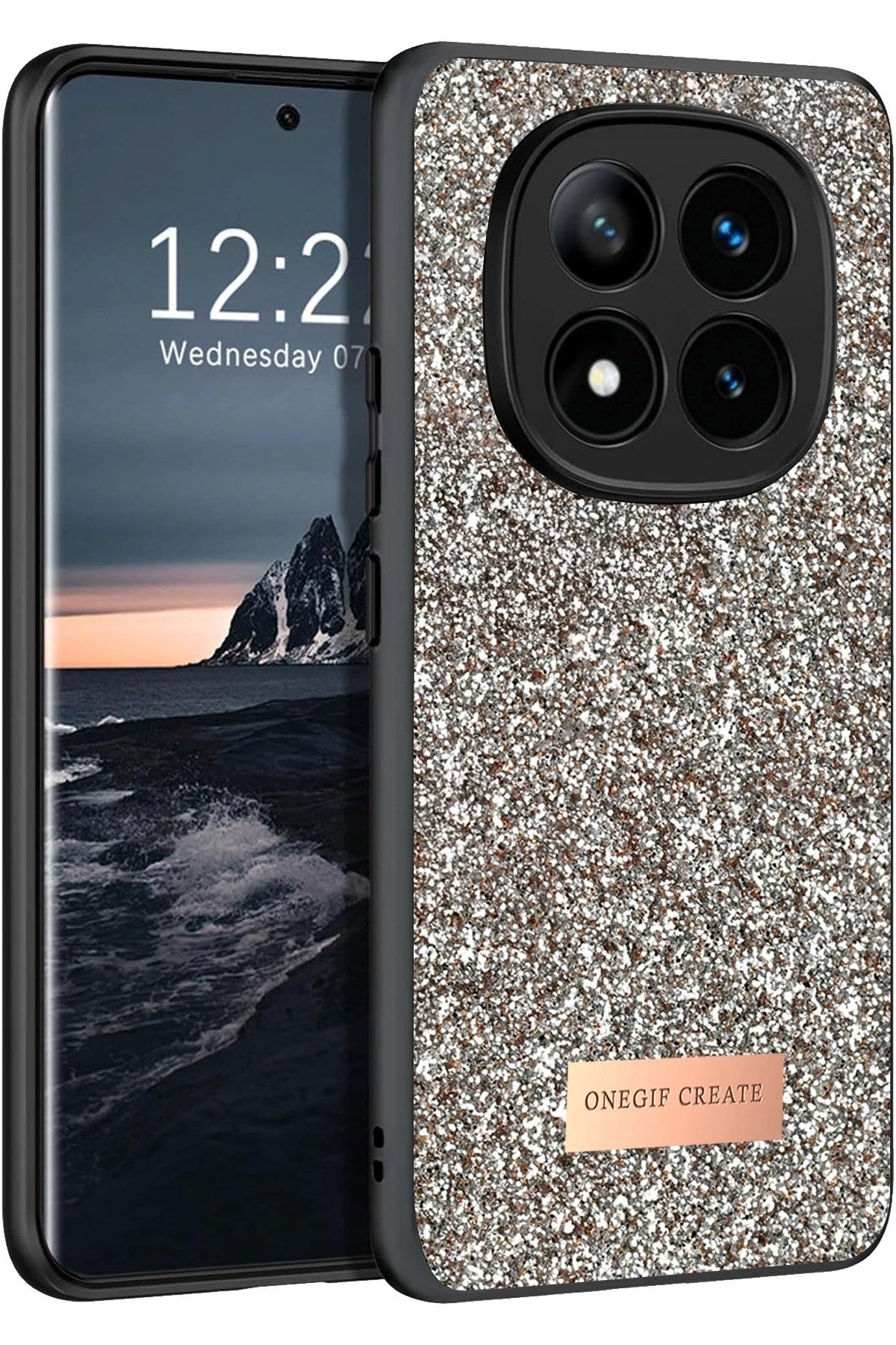 Mey İthalat® Redmi Note 14 Pro 4G Bright Simli Kapak - Gold