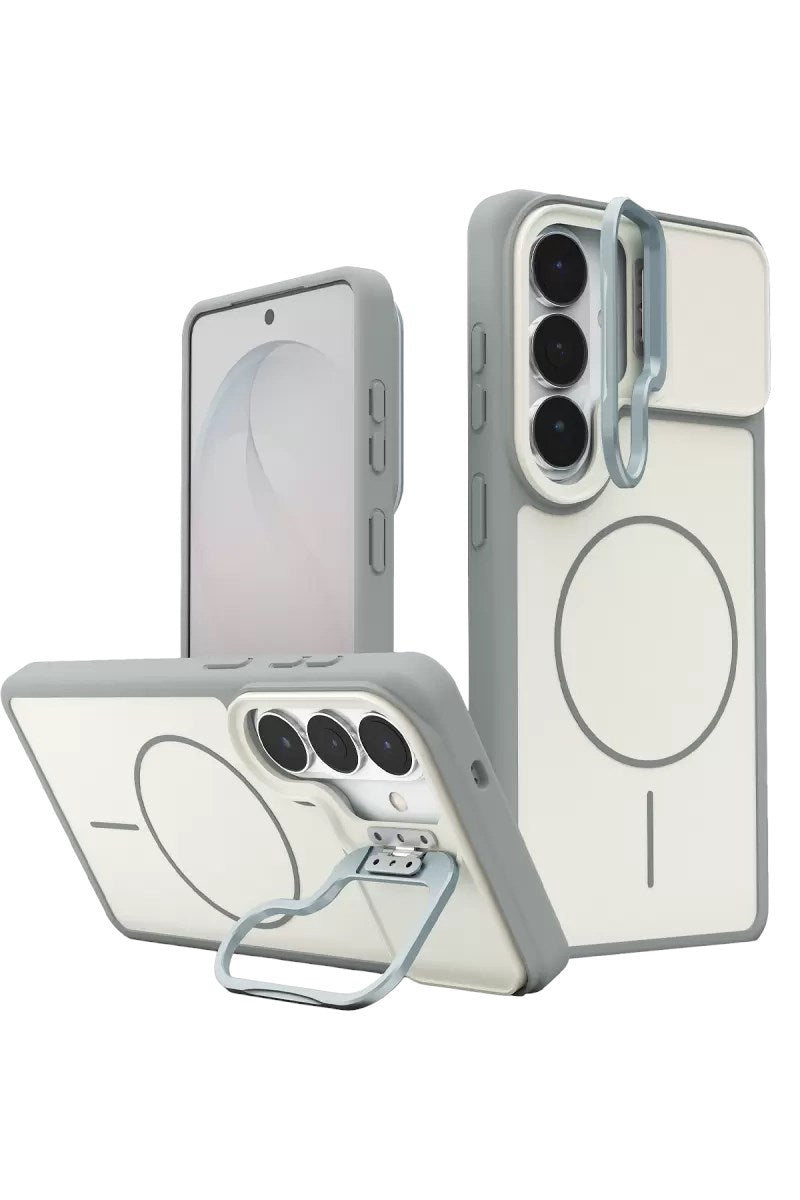 Mey İthalat® Samsung Galaxy S26 Pale Magsafe Standlı Kapak - Beyaz