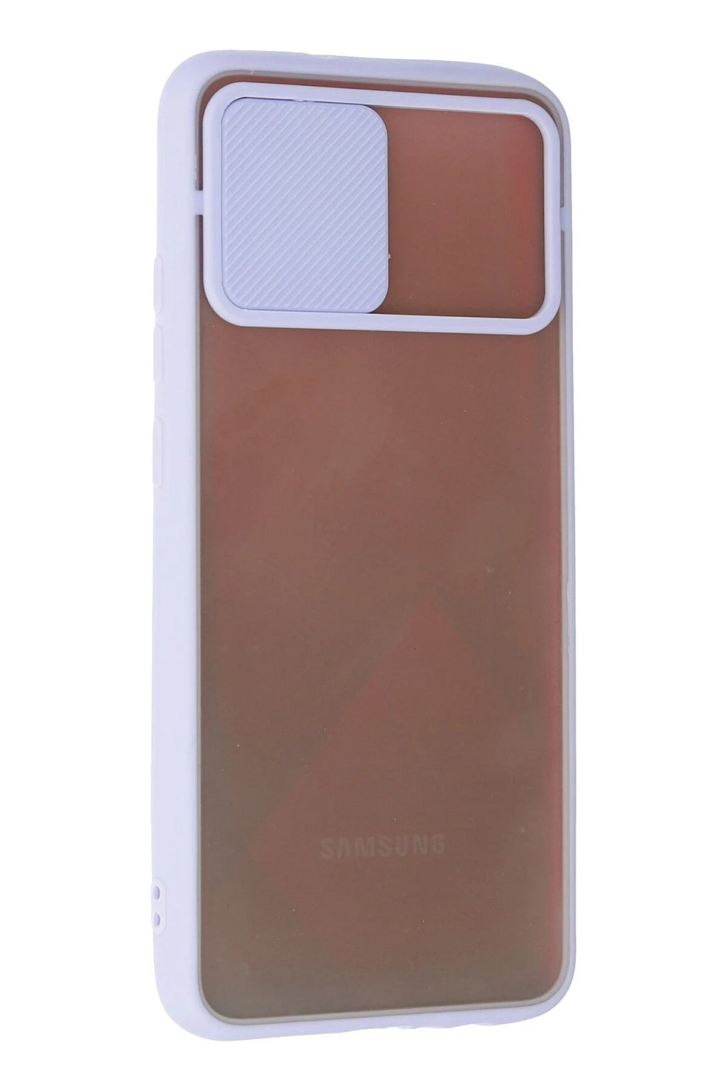 Mey İthalat® Samsung Galaxy A03S Kılıf Palm Buzlu Kamera Sürgülü Silikon - Lila