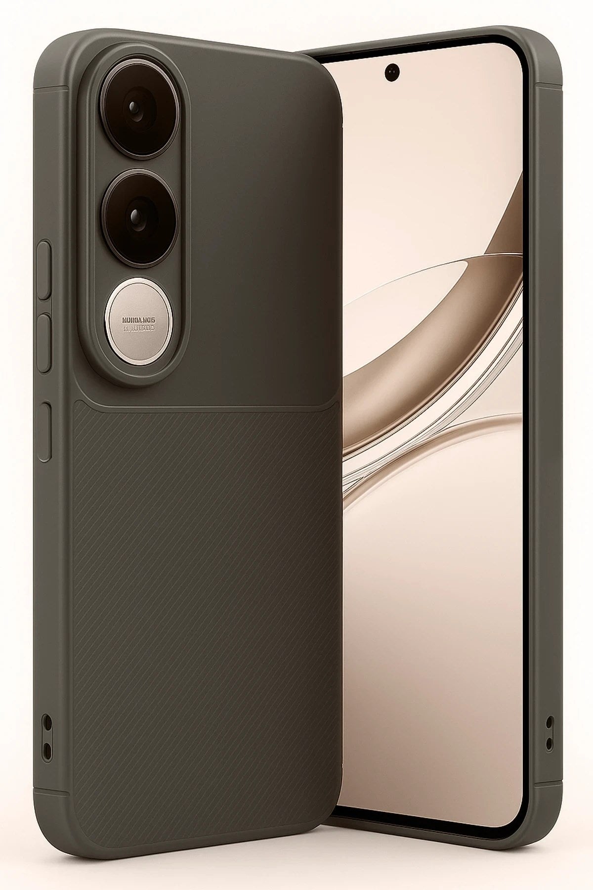 Mey İthalat® Vivo V50 Lite 4G Auto Focus Karbon Kapak - Kahverengi
