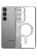 Mey İthalat® Samsung Galaxy S26 Plus Joke Simli Magneticsafe Kılıf - Gümüş