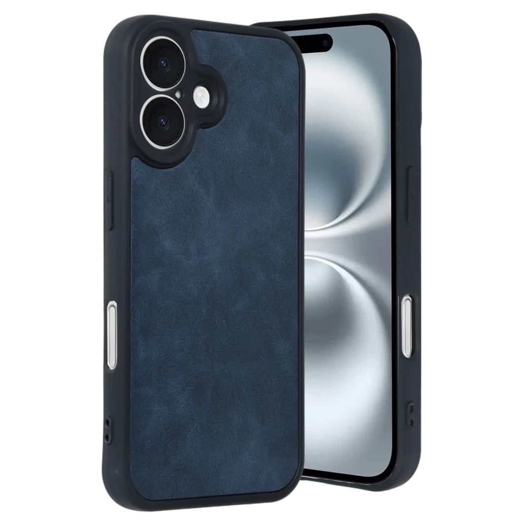 Mey İthalat® iPhone 16 Kılıf Aras Deri Kapak - Lacivert