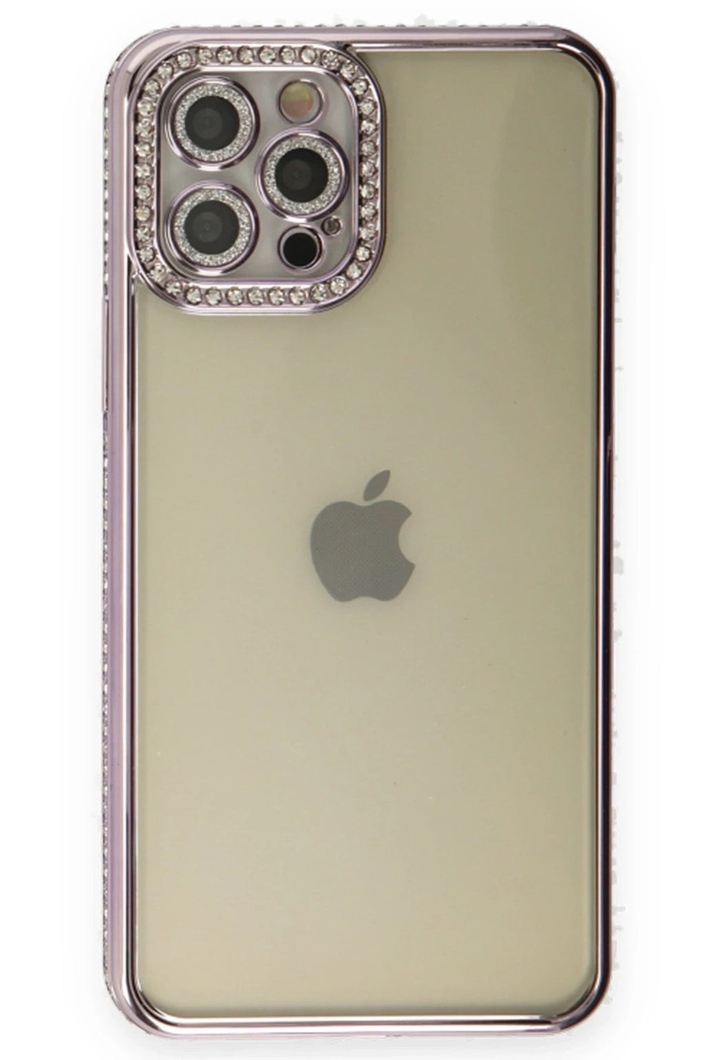 Mey İthalat® iPhone 12 Pro Kılıf Joke Taşlı Silikon - Mor