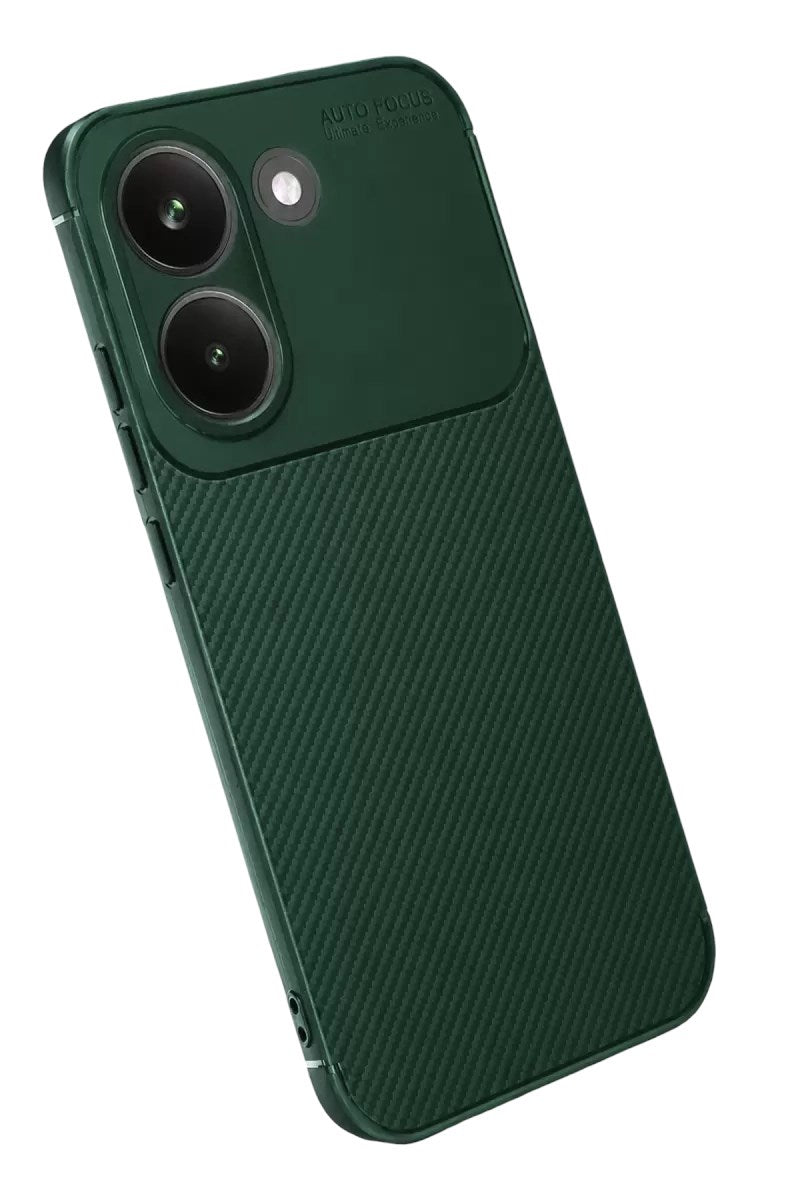 Mey İthalat® Poco X8 Pro Auto Focus Karbon Kapak - Koyu Yeşil
