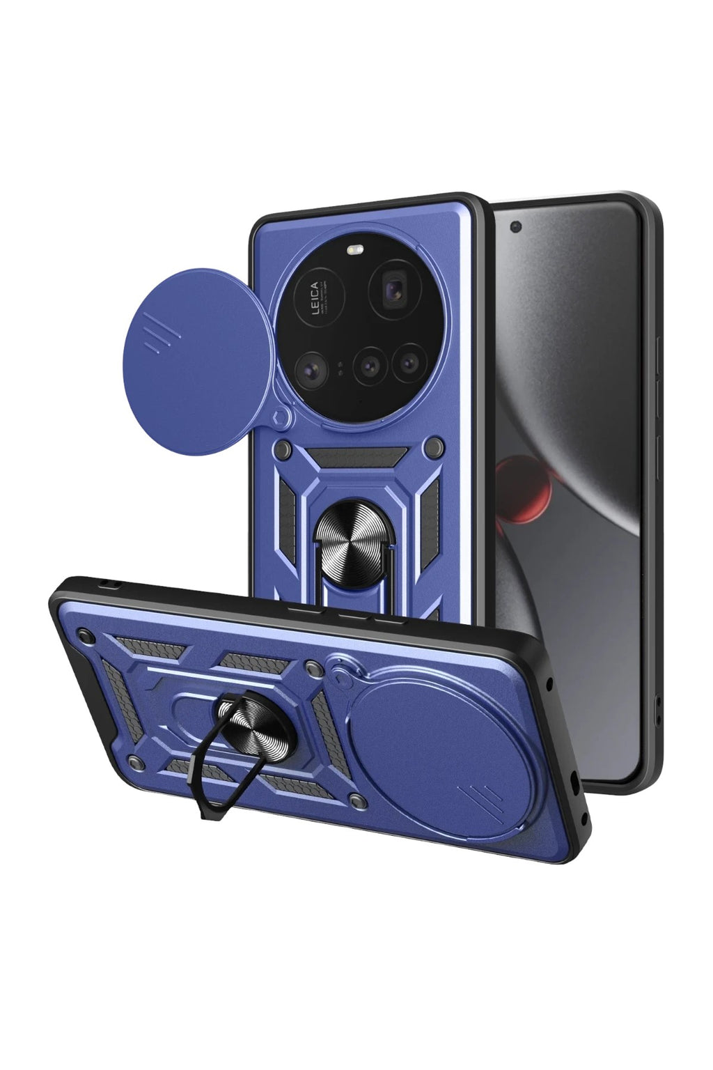 Mey İthalat® Mi 15 Ultra Kılıf Pars Lens Yüzüklü Silikon - Lacivert