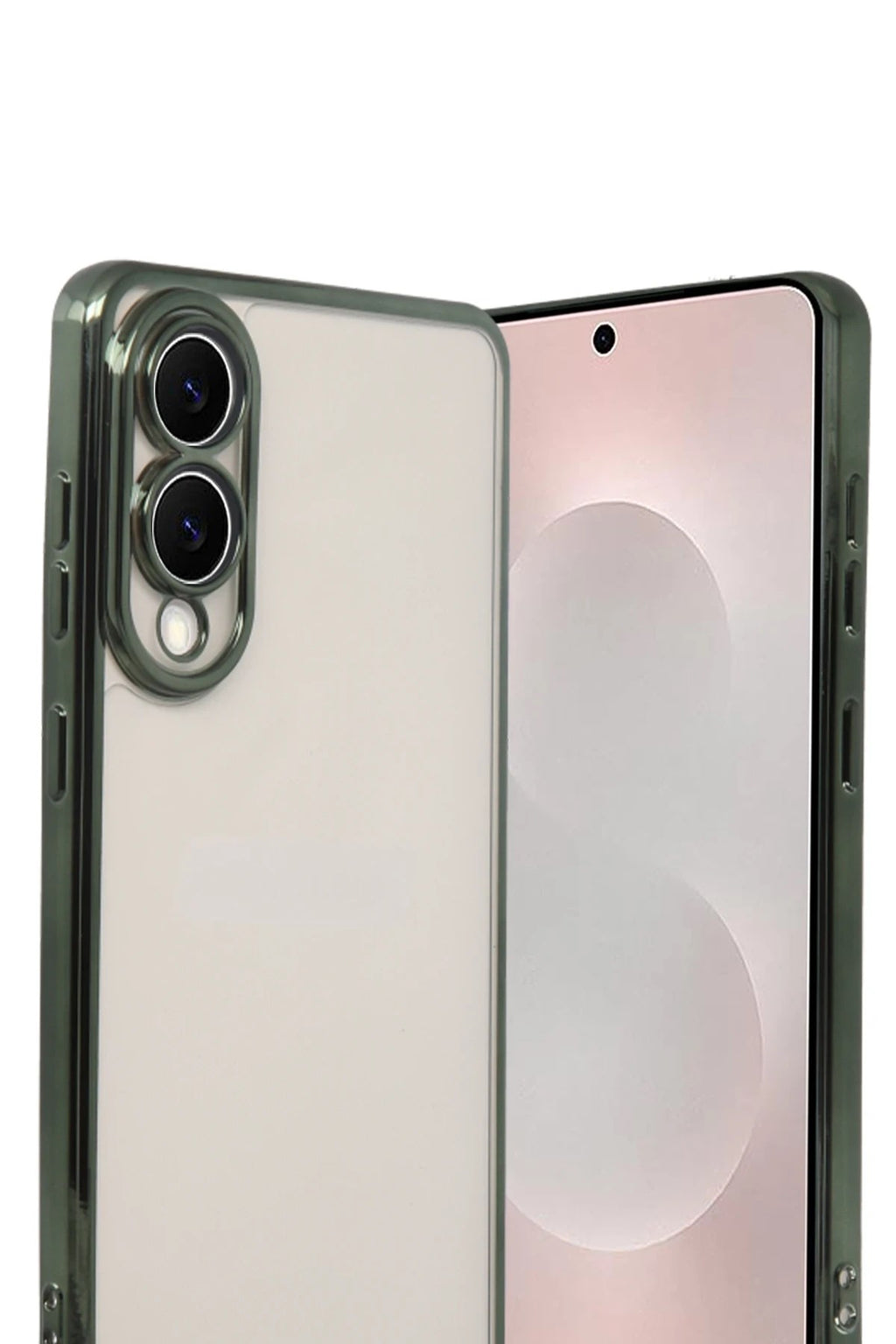 Mey İthalat® Samsung Galaxy S25 Edge Lensli Silikon - Yeşil
