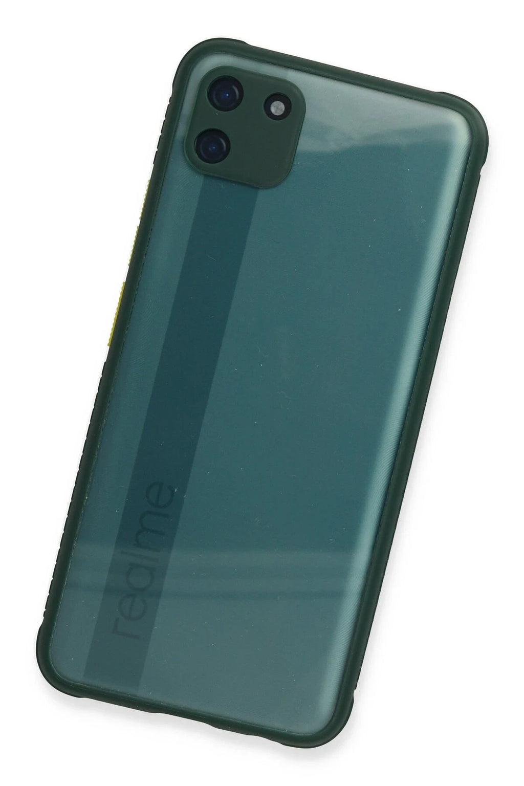 Mey İthalat® Realme C11 Kılıf Miami Şeffaf Silikon - Koyu Yeşil