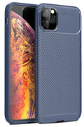 Mey İthalat® iPhone 11 Pro Max Kılıf Auto Focus Karbon Kapak - Lacivert
