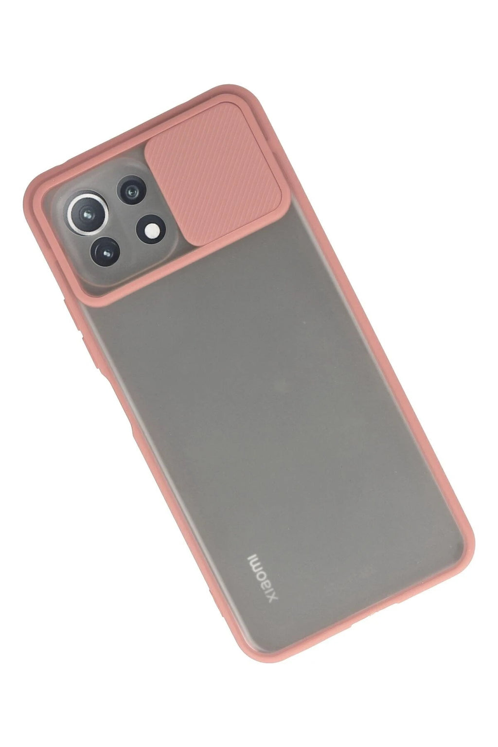 Mey İthalat® Mİ 11 Lite Kılıf Palm Buzlu Kamera Sürgülü Silikon - Pembe