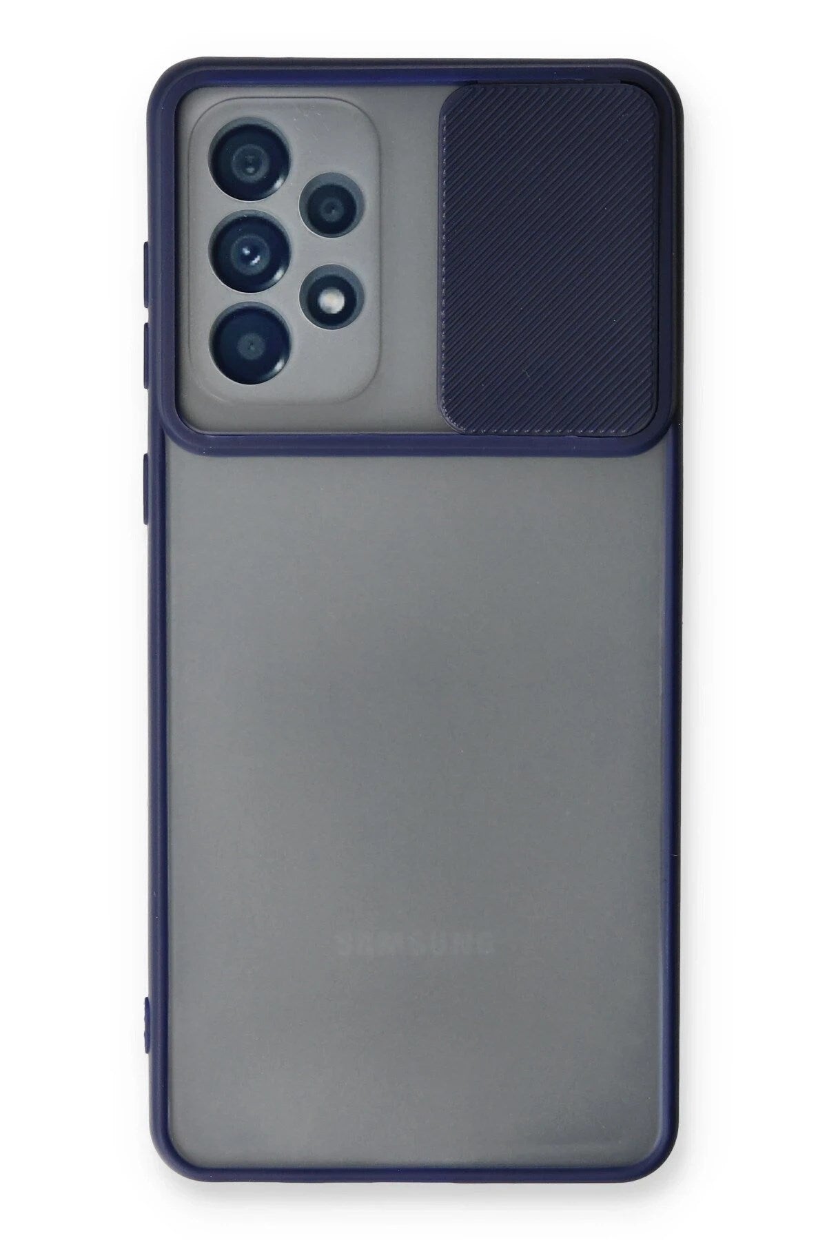 Mey İthalat® Samsung Galaxy A33 5G Kılıf Palm Buzlu Kamera Sürgülü Silikon - Lacivert