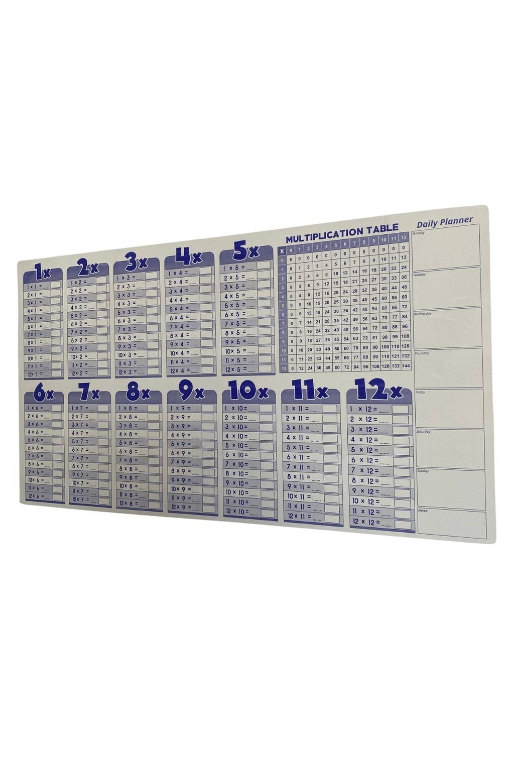 Statik Akıllı Kağıt Ingilizce Çarpım Tablosu 100x56 Cm
