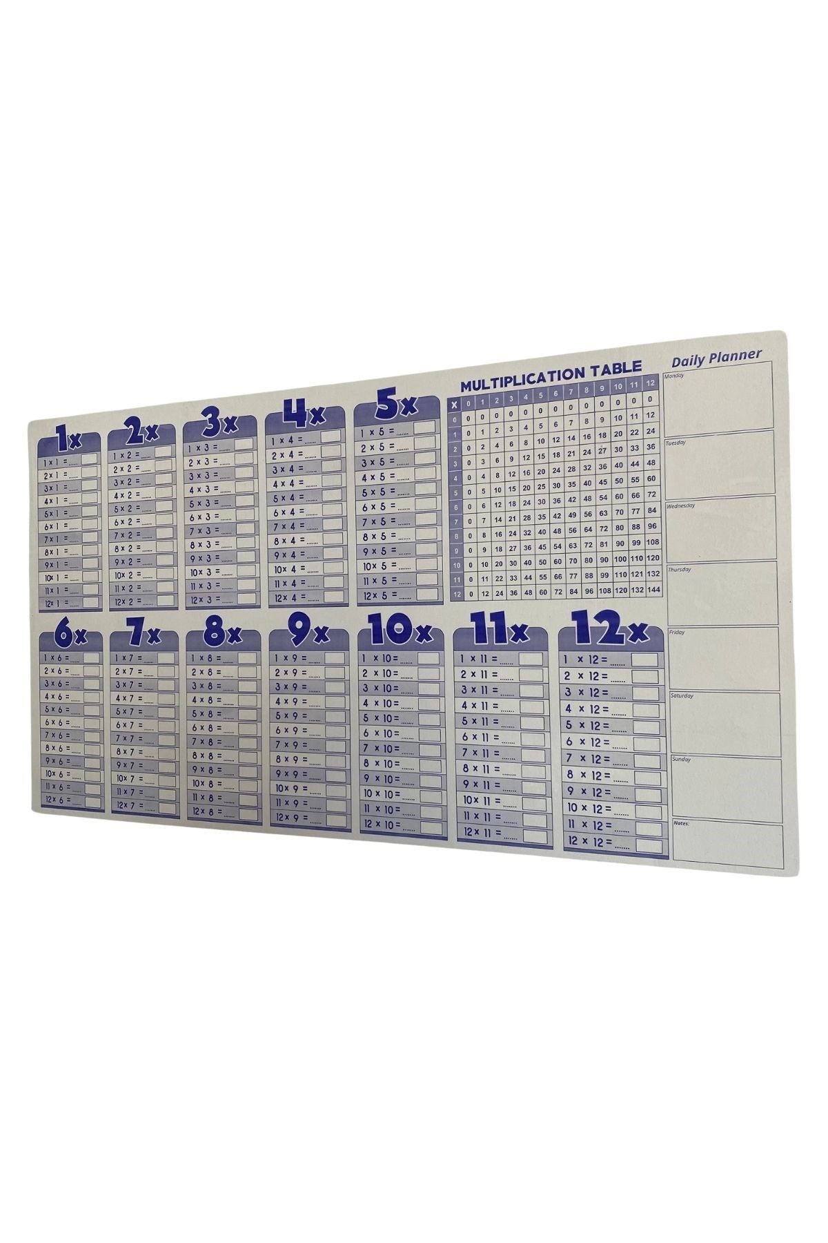 Statik Akıllı Kağıt Ingilizce Çarpım Tablosu 100x56 Cm