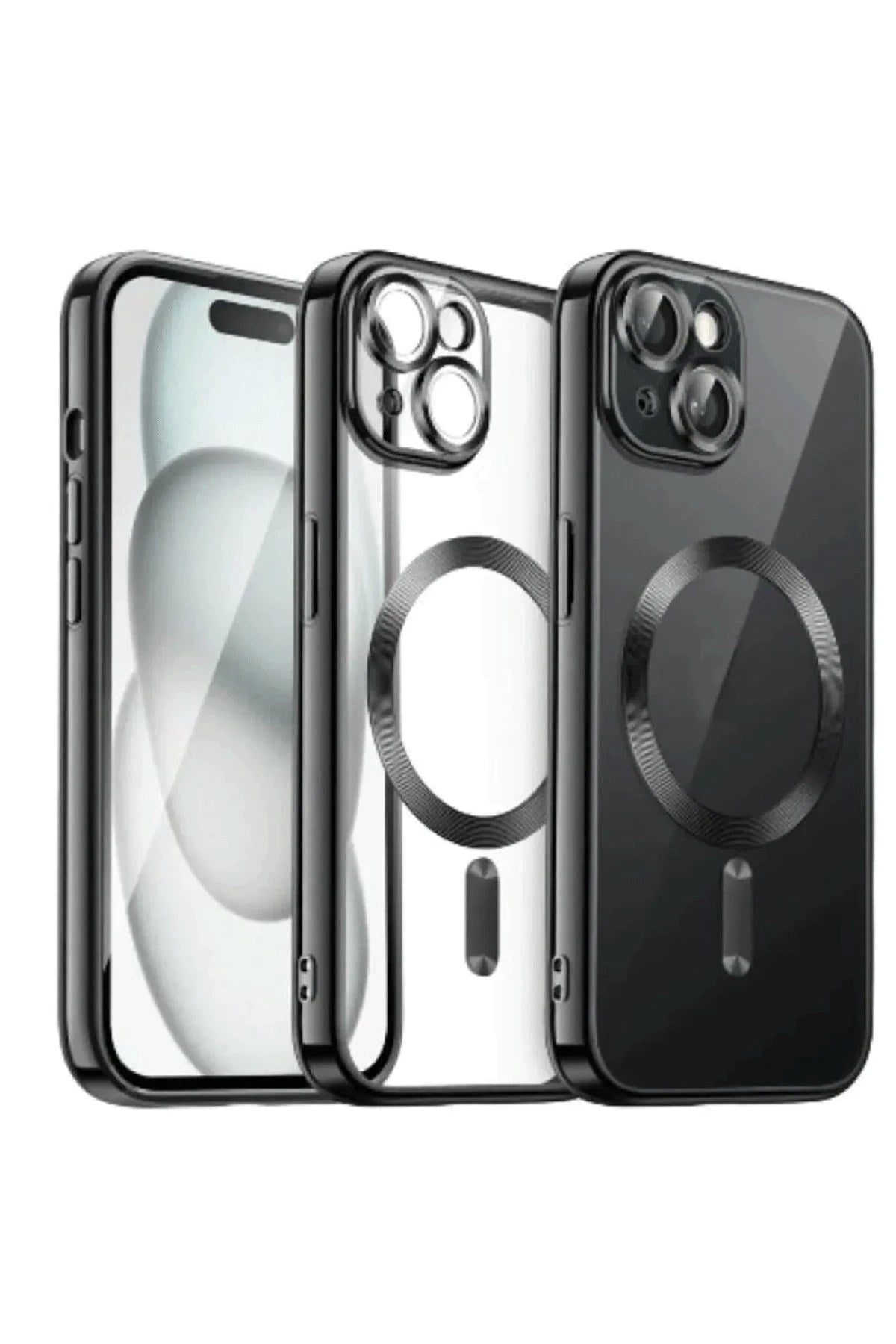 Mey İthalat® iPhone 15 Kılıf Kross Magneticsafe Kapak - Siyah