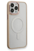 Mey İthalat® iPhone 13 Pro Kılıf Room Magneticsafe Silikon - Pudra
