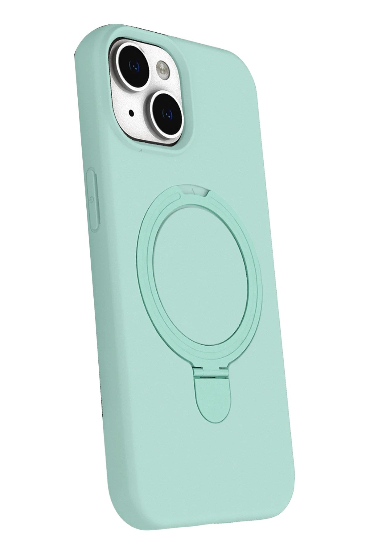 Mey İthalat® iPhone 14 Regal Magsafe Standlı Kapak - Su Yeşili