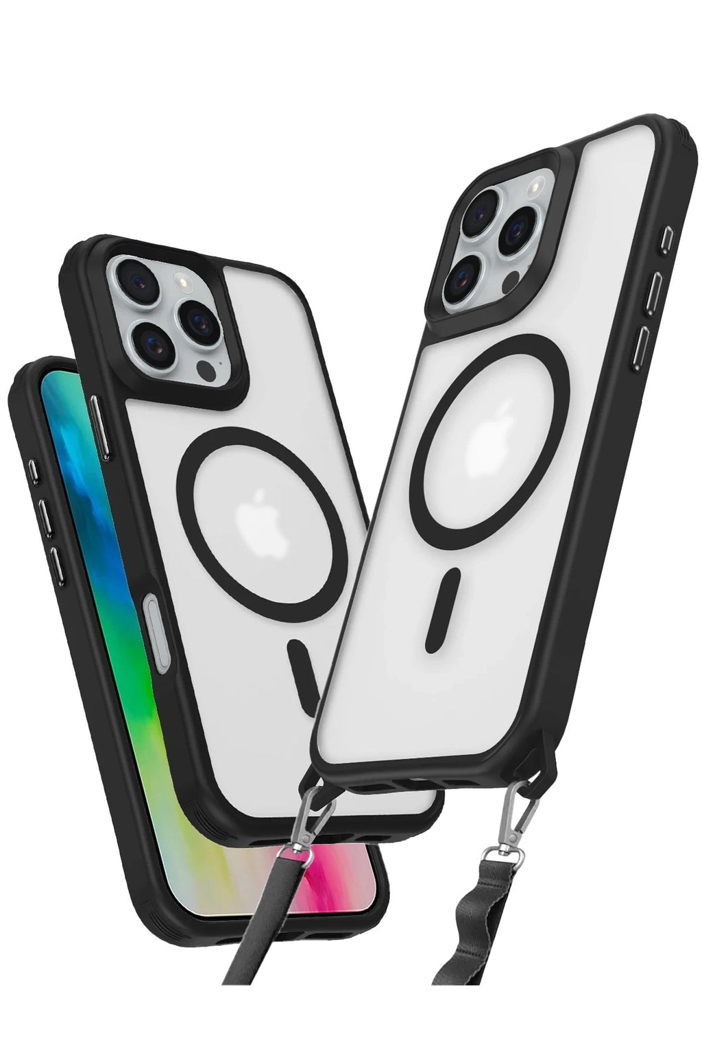 Mey İthalat® iPhone 16 Pro Kılıf Enka Magsafe Silikon Kılıf - Siyah