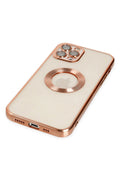 Mey İthalat® iPhone 12 Pro Kılıf Slot Silikon - Rose Gold