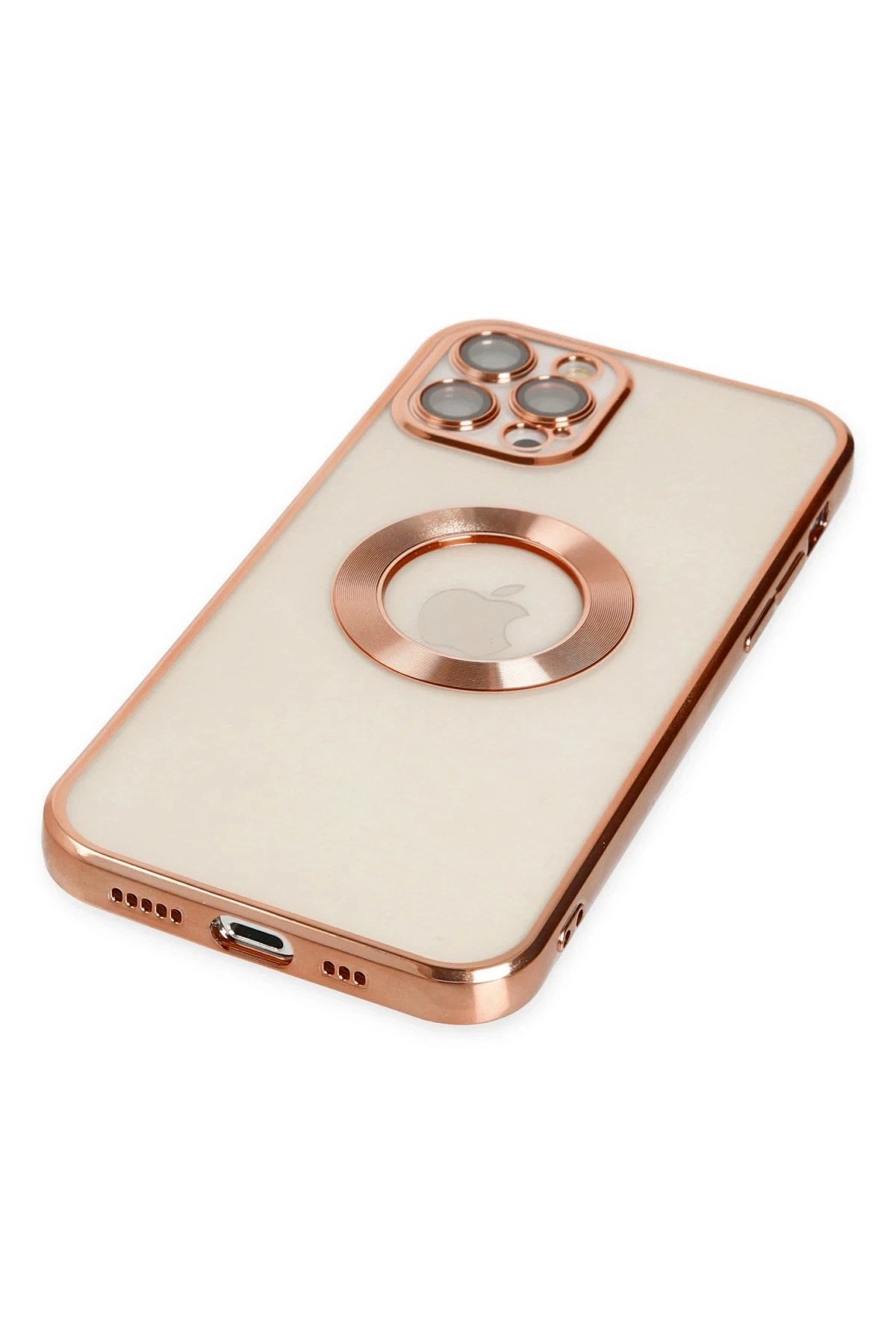 Mey İthalat® iPhone 12 Pro Kılıf Slot Silikon - Rose Gold