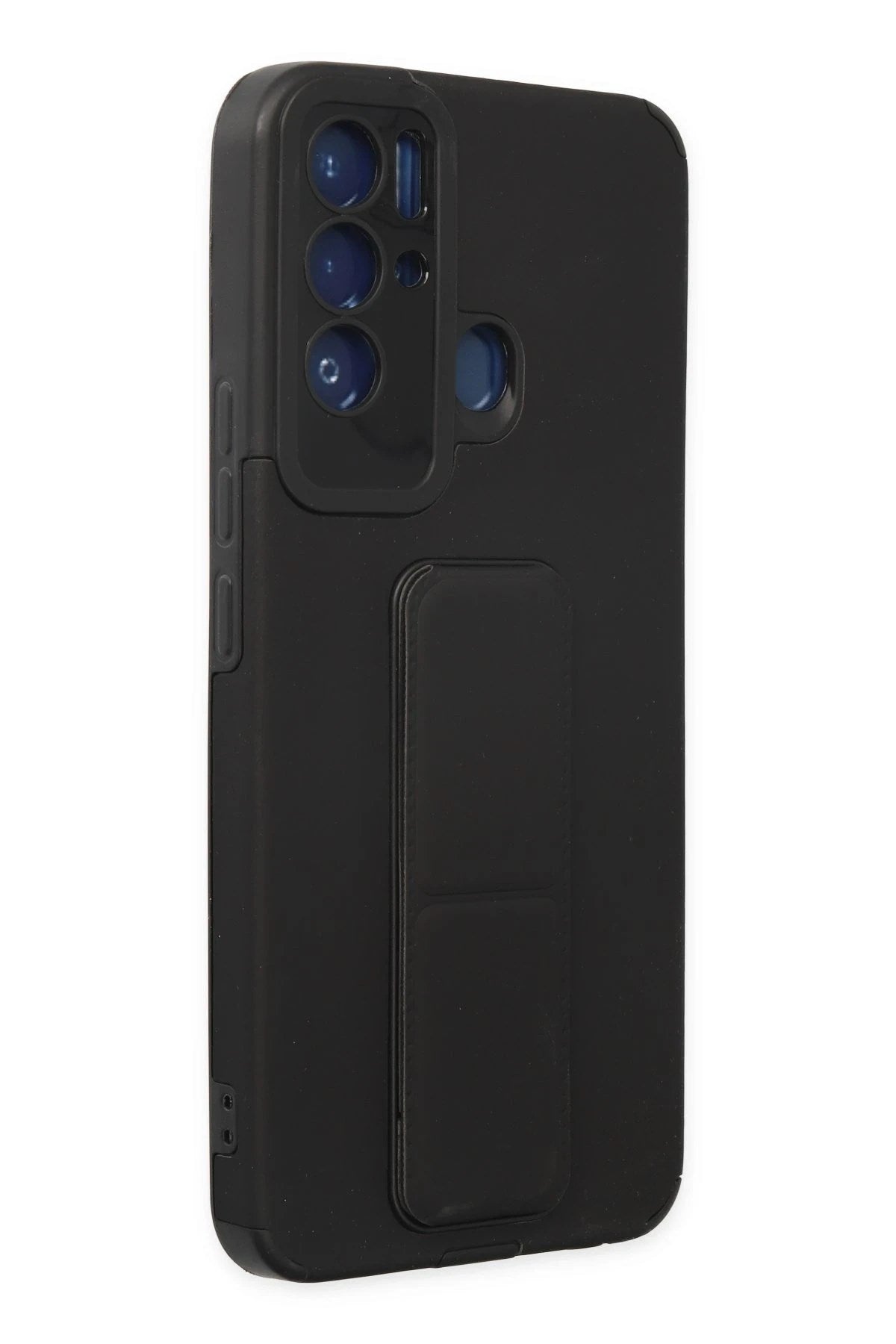 Mey İthalat® Tecno Pova Neo Kılıf Mega Standlı Silikon - Siyah