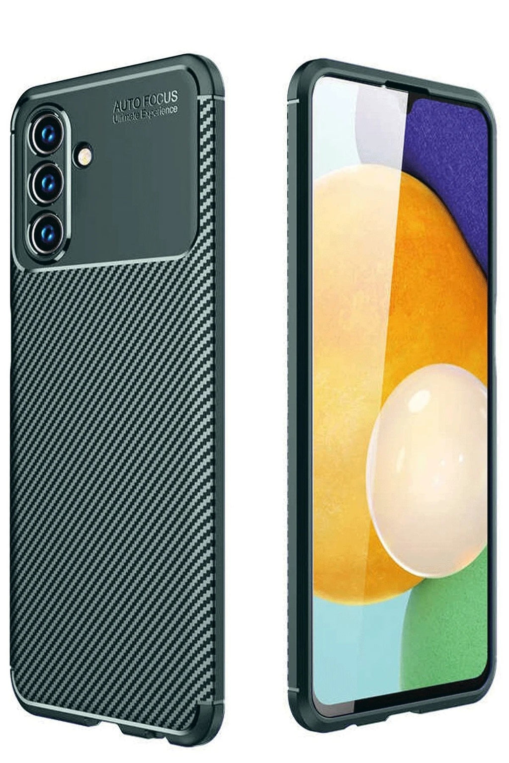Mey İthalat® Samsung Galaxy A36 Kılıf Auto Focus Karbon Kapak - Koyu Yeşil