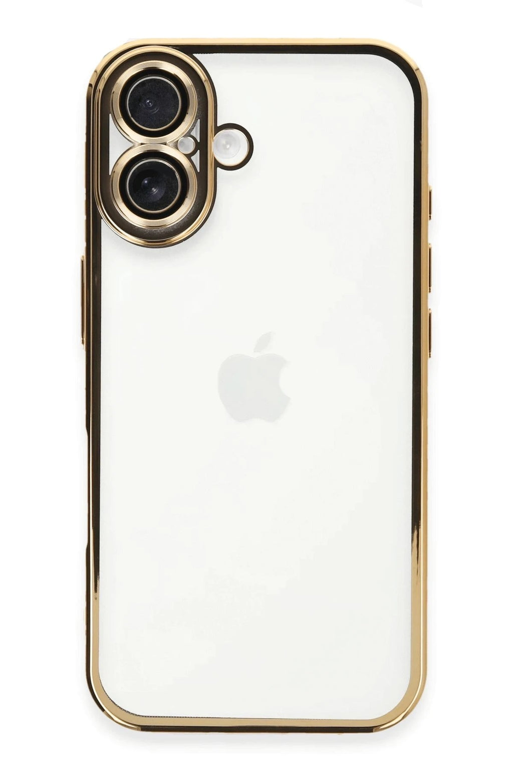 Mey İthalat® iPhone 16 Plus Kılıf Lensli Silikon - Gold
