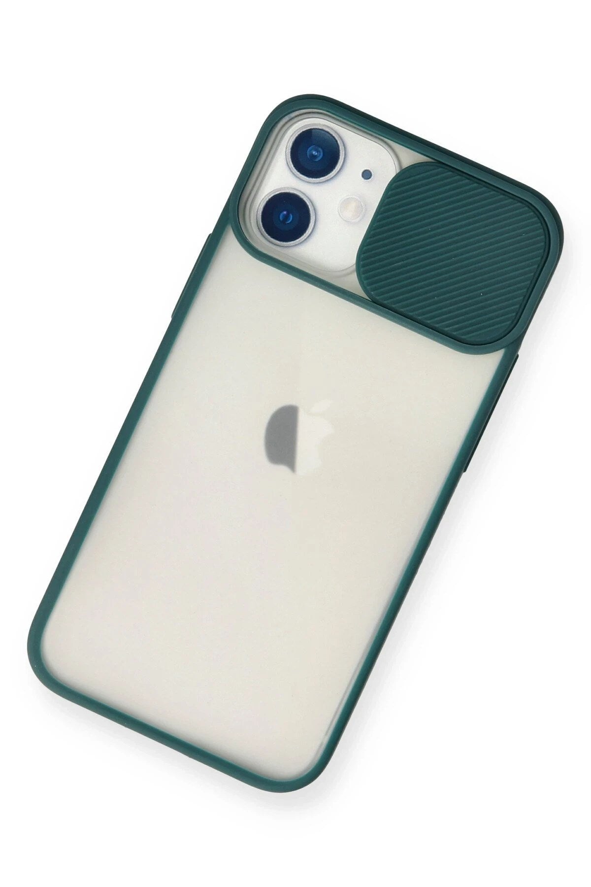 Mey İthalat® iPhone 11 Kılıf Palm Buzlu Kamera Sürgülü Silikon - Yeşil