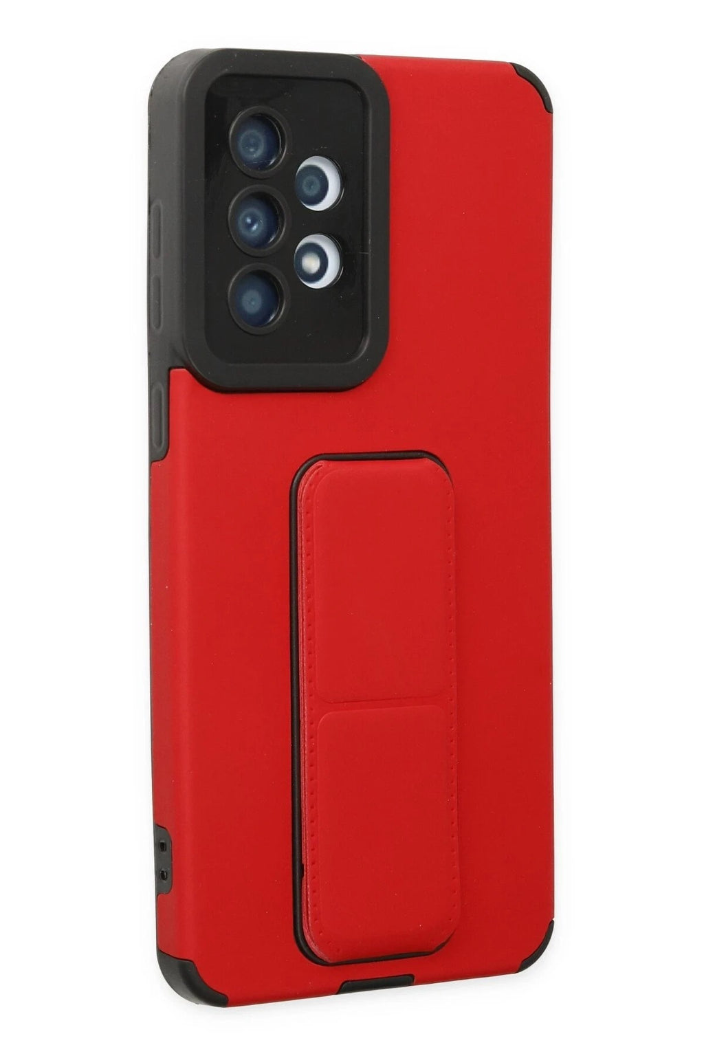Mey İthalat® Samsung Galaxy A33 5G Kılıf Mega Standlı Silikon - Kırmızı