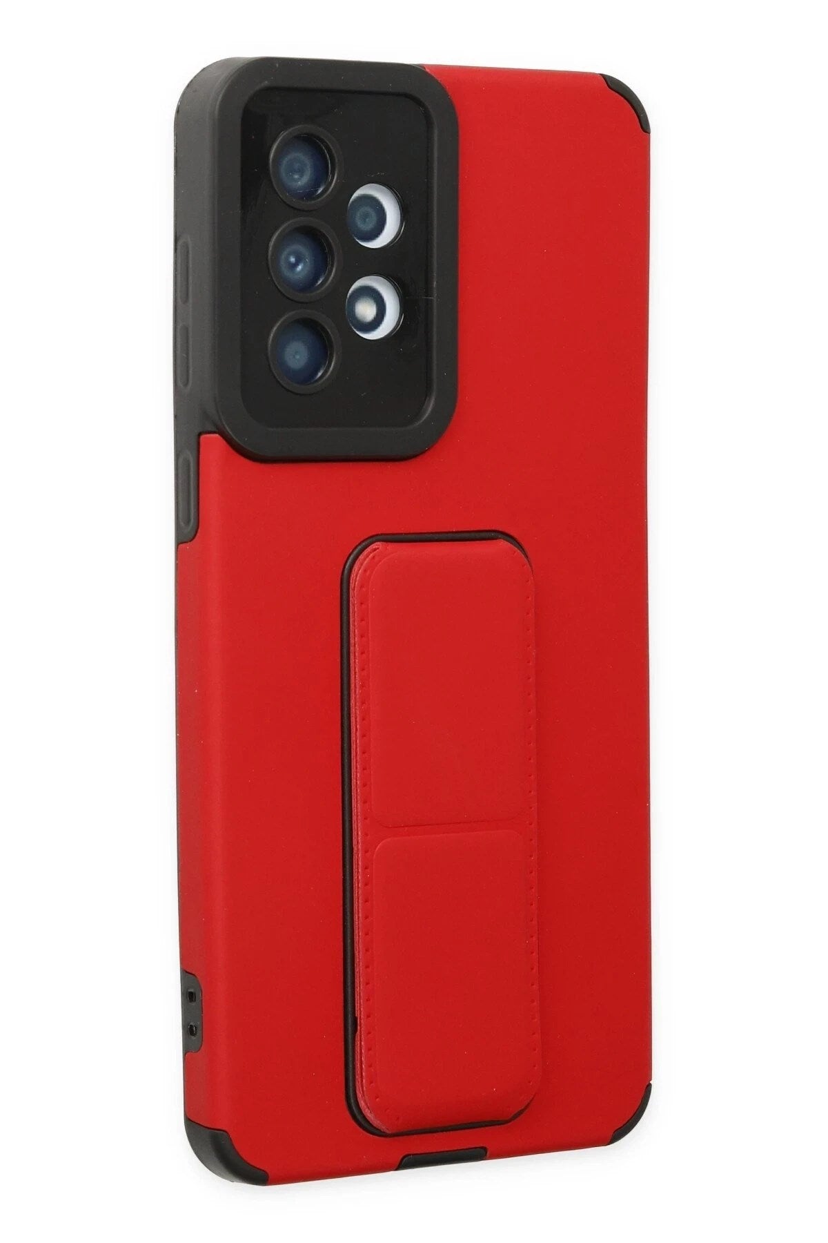 Mey İthalat® Samsung Galaxy A33 5G Kılıf Mega Standlı Silikon - Kırmızı