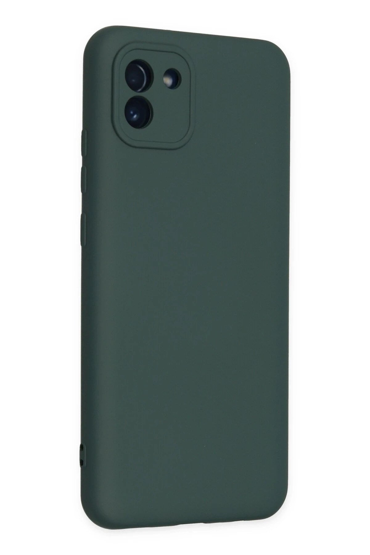 Mey İthalat® Samsung Galaxy A03 Kılıf Nano içi Kadife Silikon - Koyu Yeşil