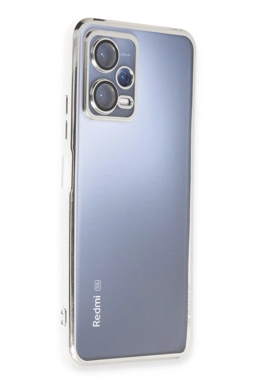 Mey İthalat® Redmi Note 12 5G Kılıf Lensli Silikon - Gümüş