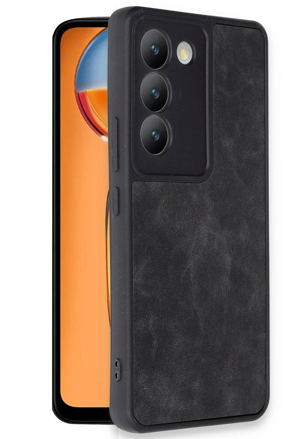 Mey İthalat® Vivo V30 Lite 4G Kılıf Aras Deri Kapak - Siyah
