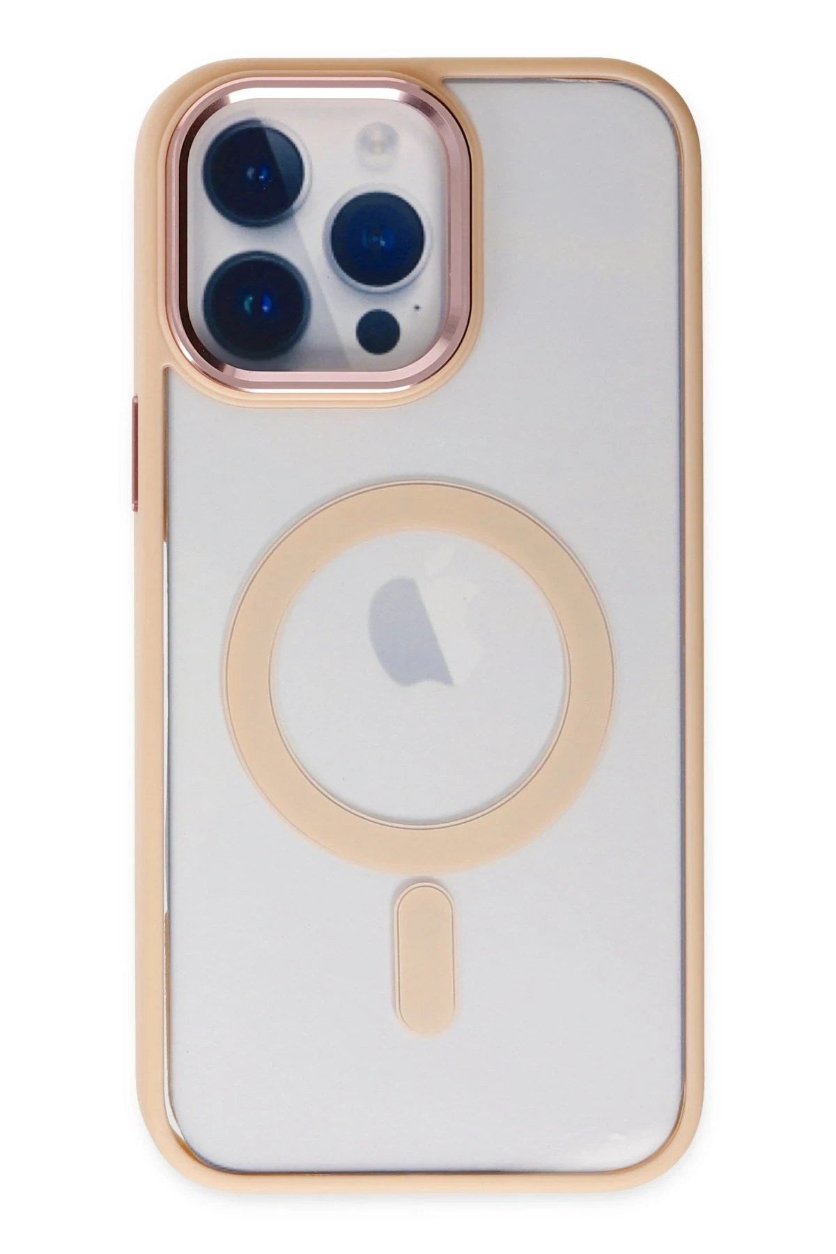Mey İthalat® iPhone 14 Pro Kılıf Room Magneticsafe Silikon - Pudra
