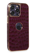 Mey İthalat® iPhone 14 Pro Kılıf Snake Kapak - Derin Mor