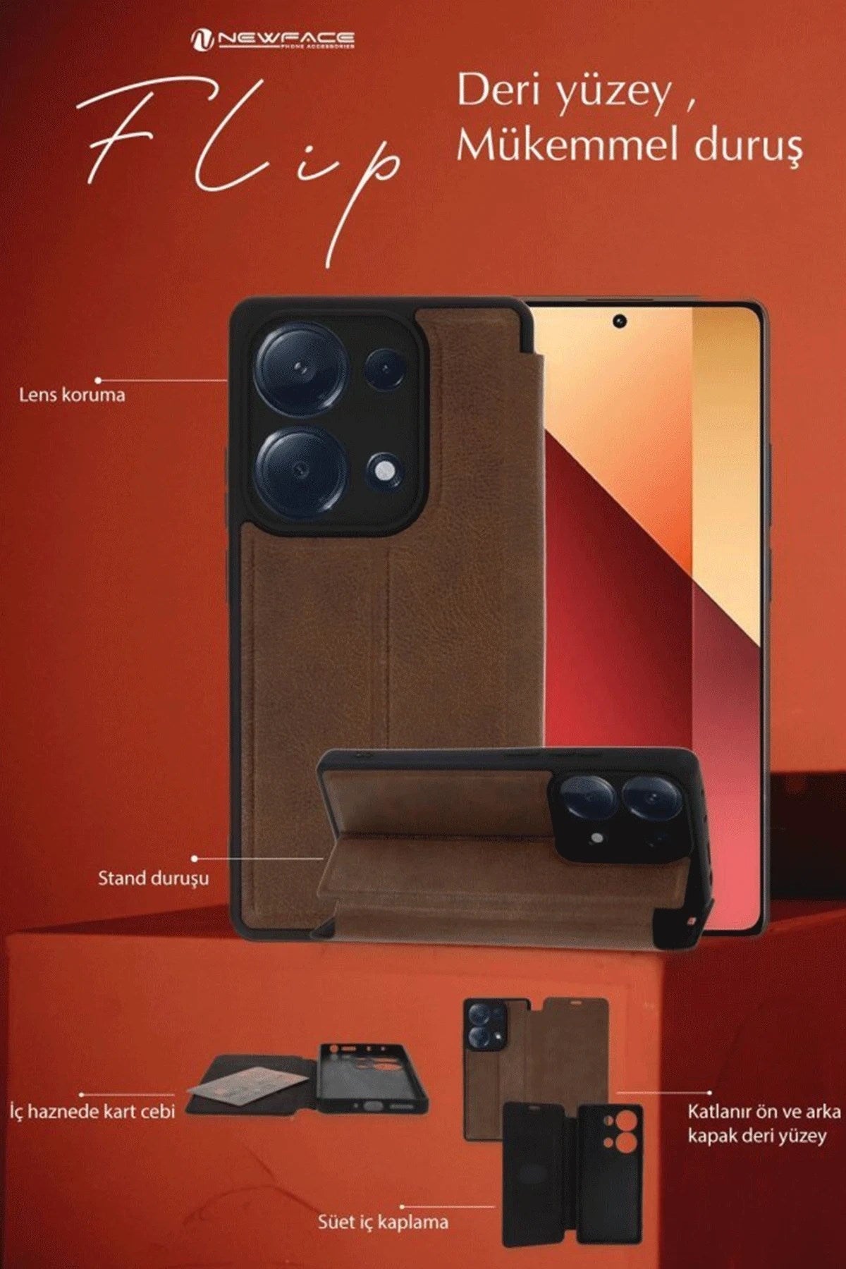 Mey İthalat® Samsung Galaxy A36 Kılıf Flip Cover - Lacivert